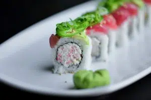 Imitation crab roll sushi