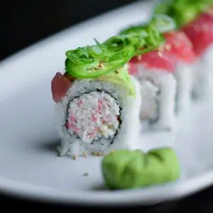 Imitation crab roll sushi