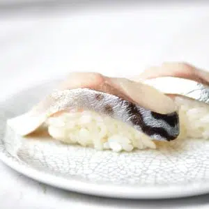 Shime saba mackerel sushi