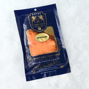 Smoked salmon pastrami flavor in package