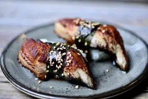 Eel unagi nigiri sushi