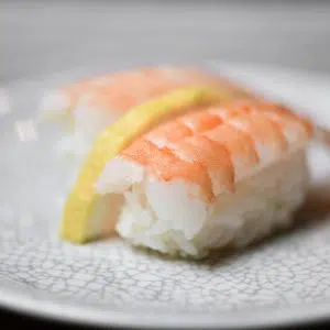 ama ebi shrimp tails nigiri sushi