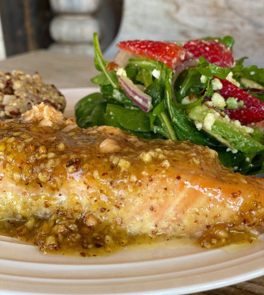 Nut Crusted Maple Butter Salmon