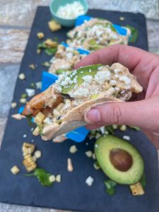 Grilled Shrimp Elote Tacos