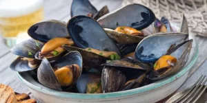 Baja black mussels