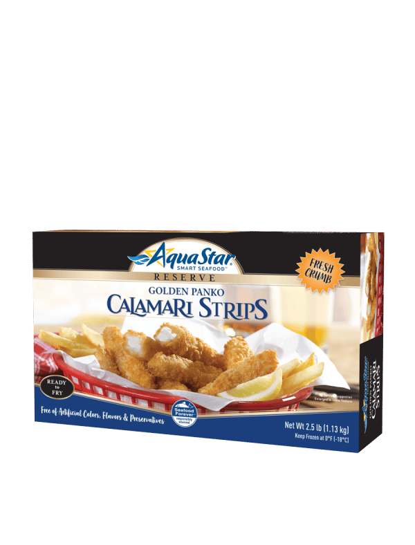 Breaded Calamari Strips box Aqua Star