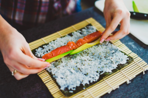Sushi roll making sashimi blog post